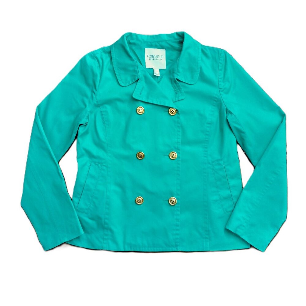 FOREVER 21 Women's Cropped Pea Coat. Size L
